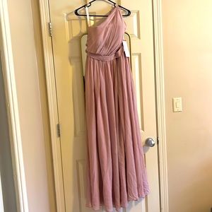 JJ’s House wedding & special occasions floor length dusty rose dress